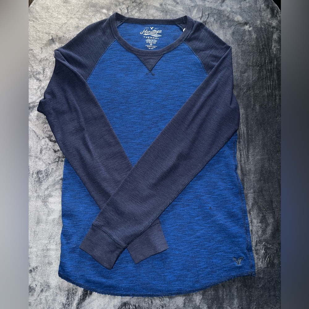 Men’s American Eagle Color-block Long Sleeve Thermal Shirt
